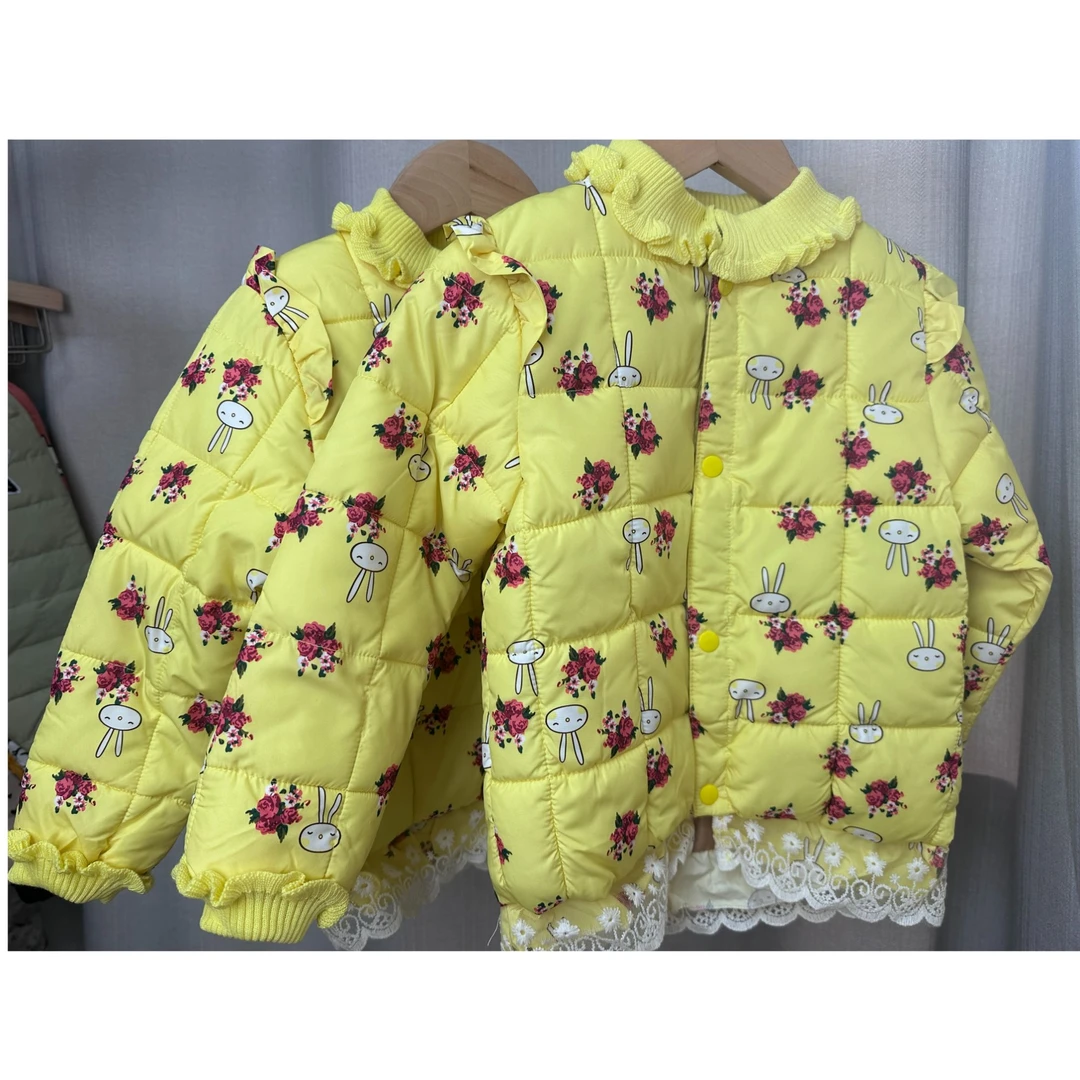 童装棉服小兔子外套扣号秋冬