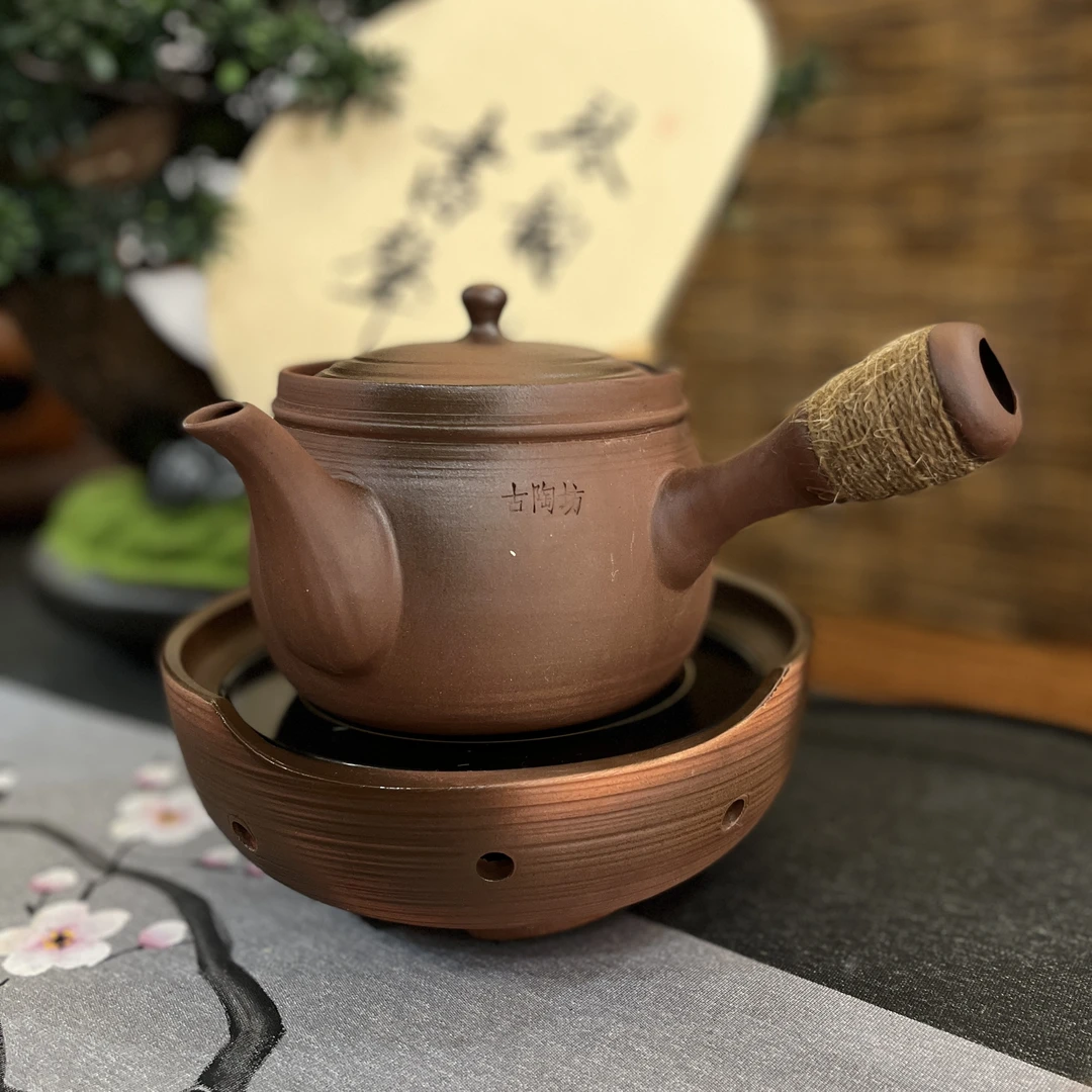 老岩泥煮茶壶大容量砂铫壶煮白茶陶壶大号粗陶烧水壶陶炉煮茶器