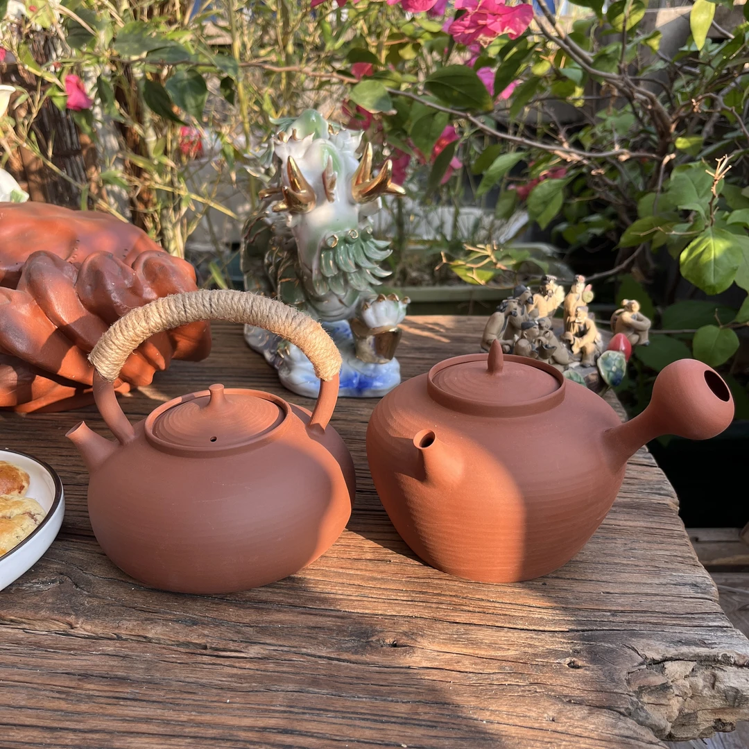 老安顺砂铫壶潮州传统纯手工薄胎砂铫茶锅泡煮茶烧水陶壶玉书煨