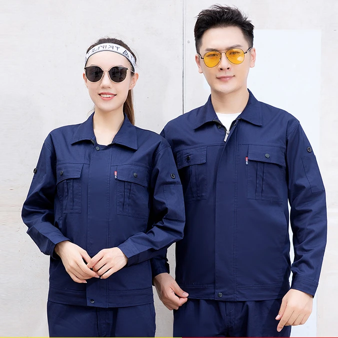 夏季纯棉长袖工作服工装工服电焊男款纯棉工装劳保服100%棉裤子