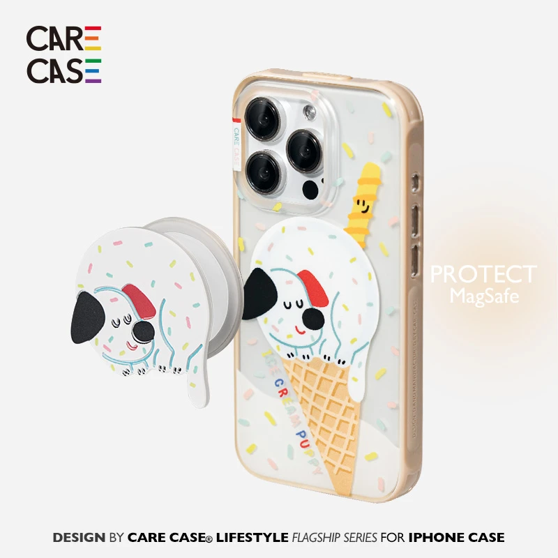 CARECASE 冰淇淋狗狗磁吸手机壳 适用苹果iPhone15 14 13 ProMax