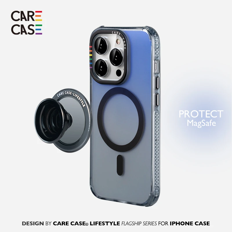 carecase暗蓝色磁吸防摔手机壳 适用于苹果iPhone15/14/13Pro Max