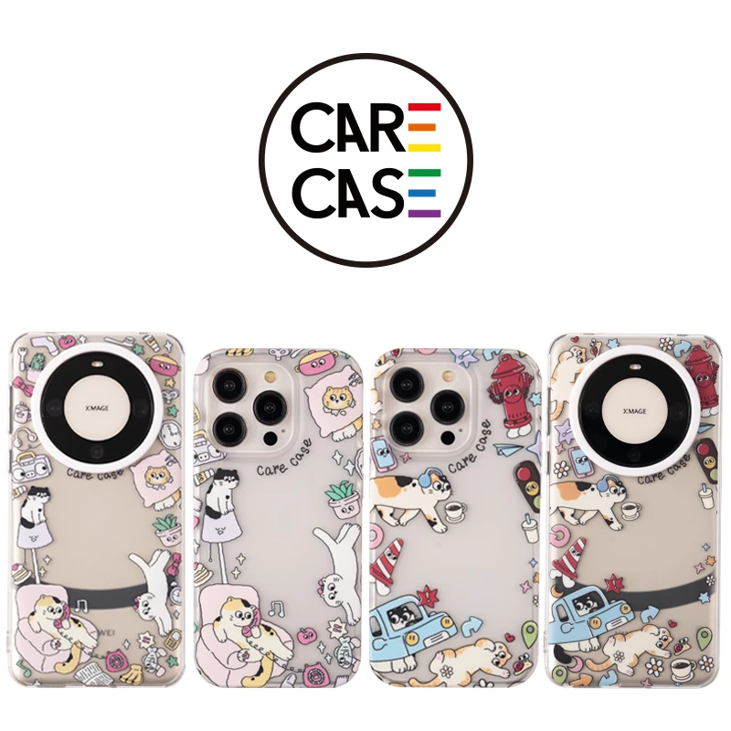carecase逛街居家猫咪适用苹果15 14 13 ProMax 华为Mate 60 Pro+