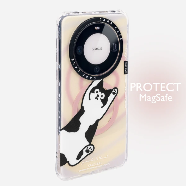 carecase爱心猫咪磁吸防摔手机壳 原创适用于华为Mate 60 60 Pro+