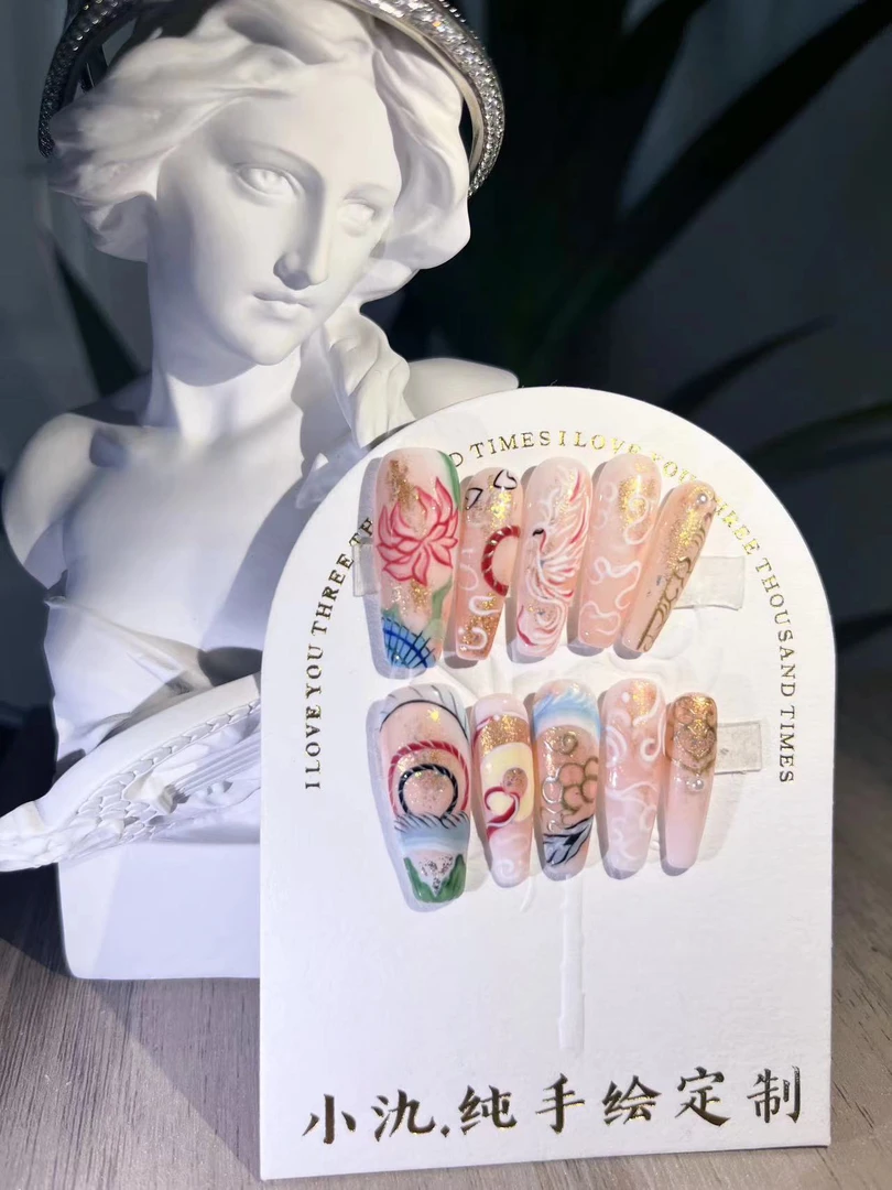 【龙凤】小氿纯手绘穿戴甲 不支持七天无理由