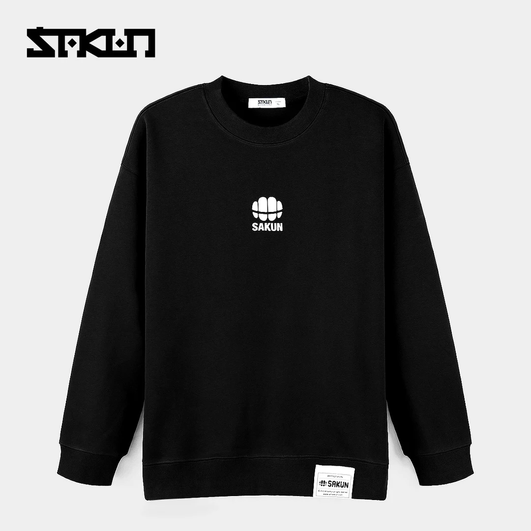 【欧若风】SAKUN情侣款圆领基础时尚休闲百搭卫衣3133-1413181-JS