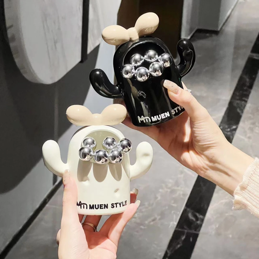 水果叉家用不锈钢果签西瓜甜品蛋糕小叉子可爱创意陶瓷收纳罐套装