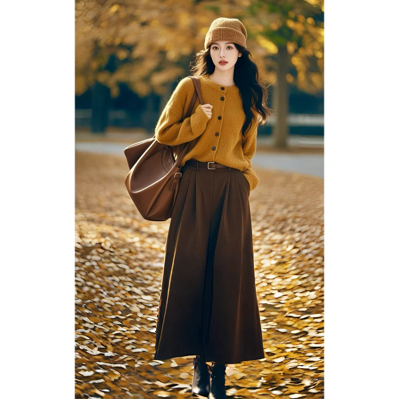 2025秋冬新款潮牌时尚女装慵懒风毛衣女针织女款气质服装套装爆款