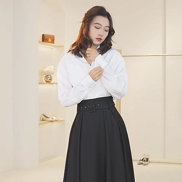 气质白衬衫长袖职场内搭B14231