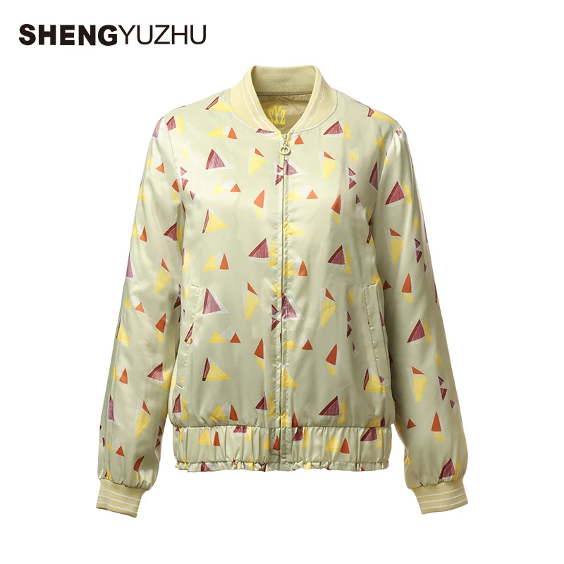 Shengyuzhu/声雨竹上衣女外套休闲风衣外套百搭韩版高级女士印花