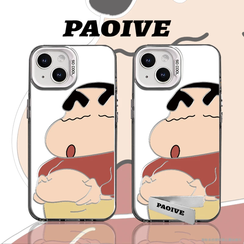 胖肚子小新适用于创意小众苹果15华为一加12小米手机防摔壳Paoive