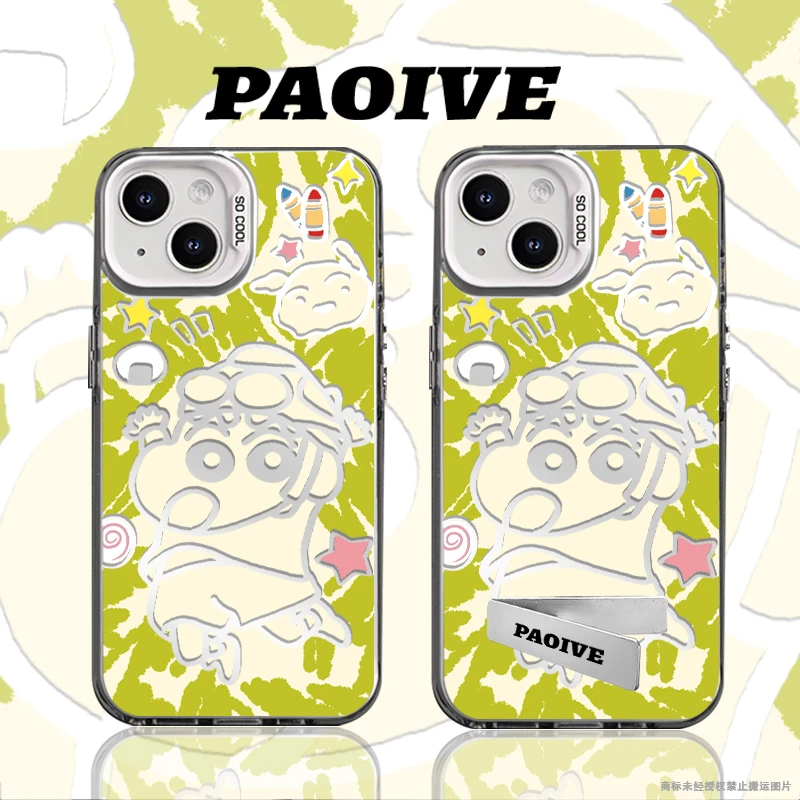 涂鸦小新适用于创意可爱小众苹果15华为一加小米手机防摔壳Paoive