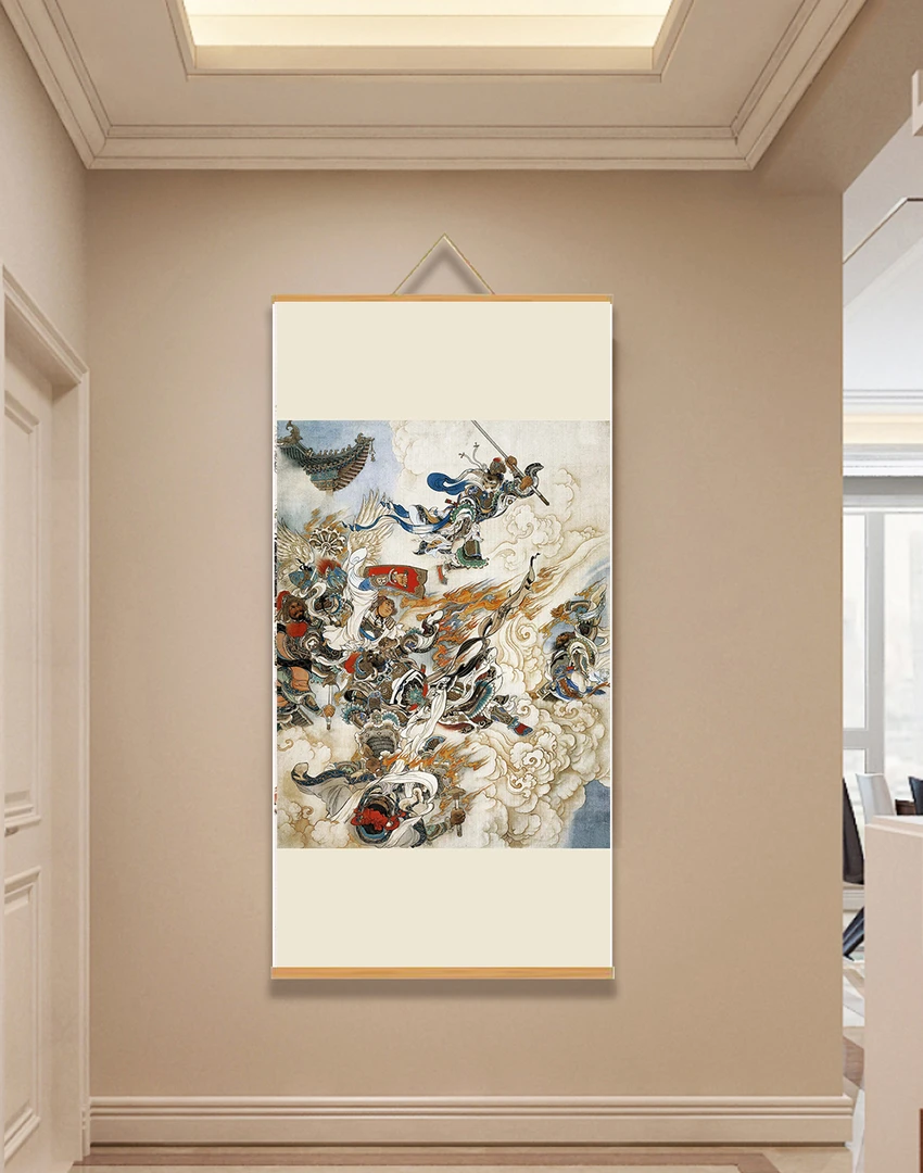 【121斗战胜佛】60x120cm现代简约挂轴装饰画办公室家居装饰画