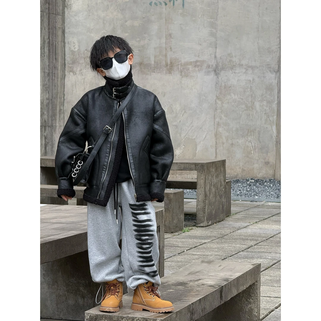 现货THE LUHAN【圣地亚哥】秋冬百搭男童亲子装加绒外套棉服24641