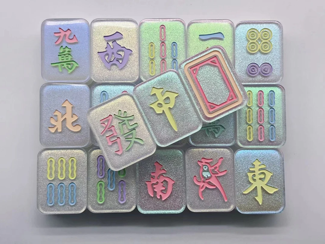 【主播代拆】吉祥麻将滴胶摆件电脑桌摆件可爱复古创意国潮挂件