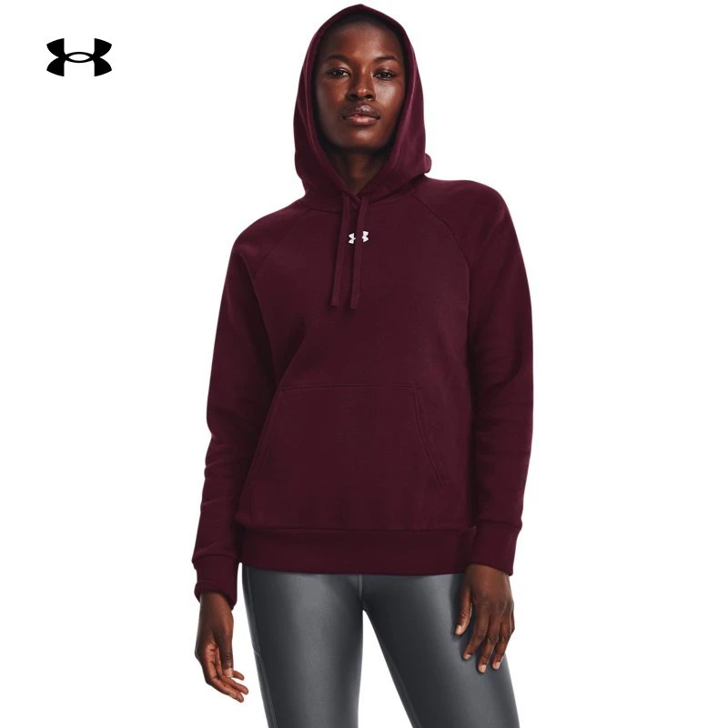 安德玛官方UARival情侣时尚抓绒连帽运动休闲款卫衣1379500