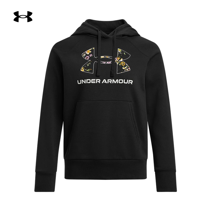 安德玛官方UARival女子抓绒运动休闲连帽卫衣1387029