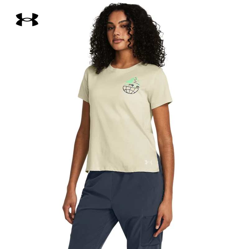 安德玛官方UA春夏Launch女子跑步运动越野短袖T恤1383036