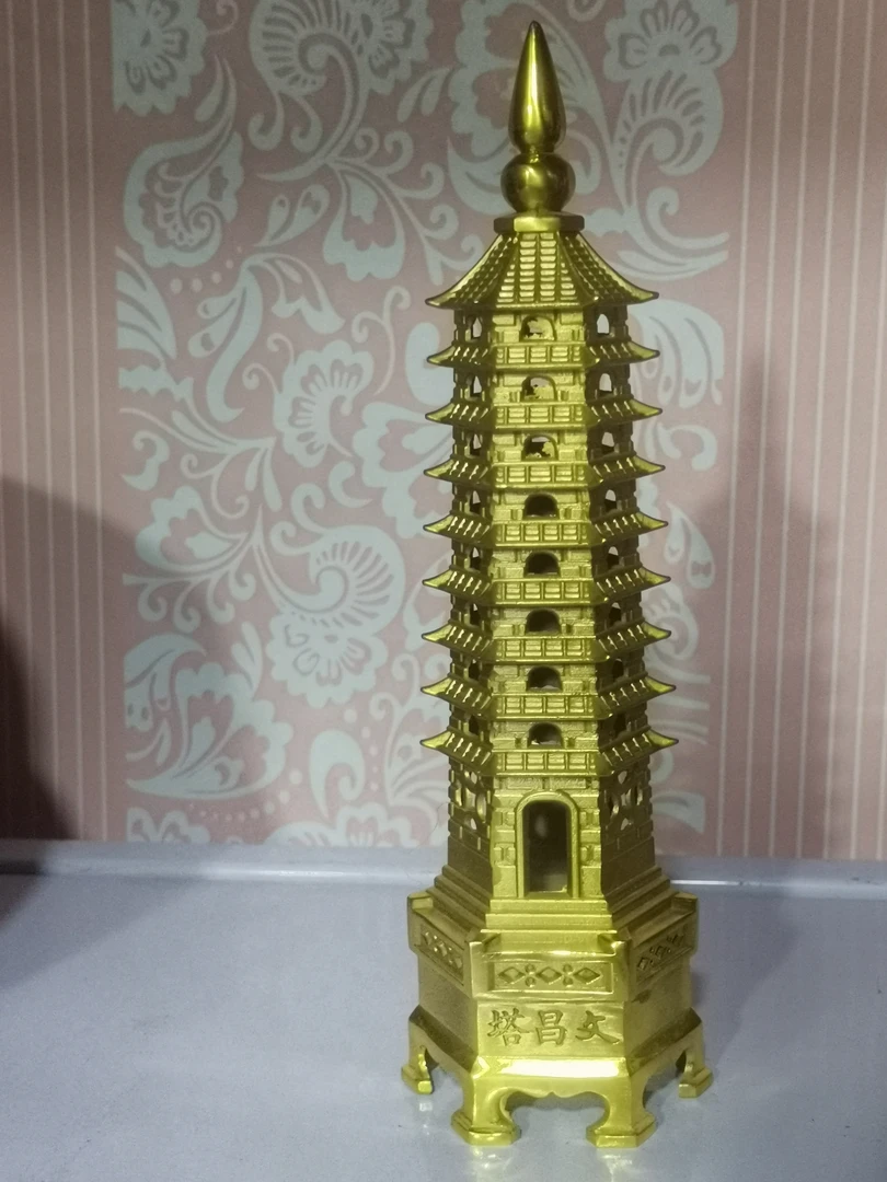 安诺铜器 黄铜文昌塔摆件 步步高升 学业有成 文昌塔 黄铜材质