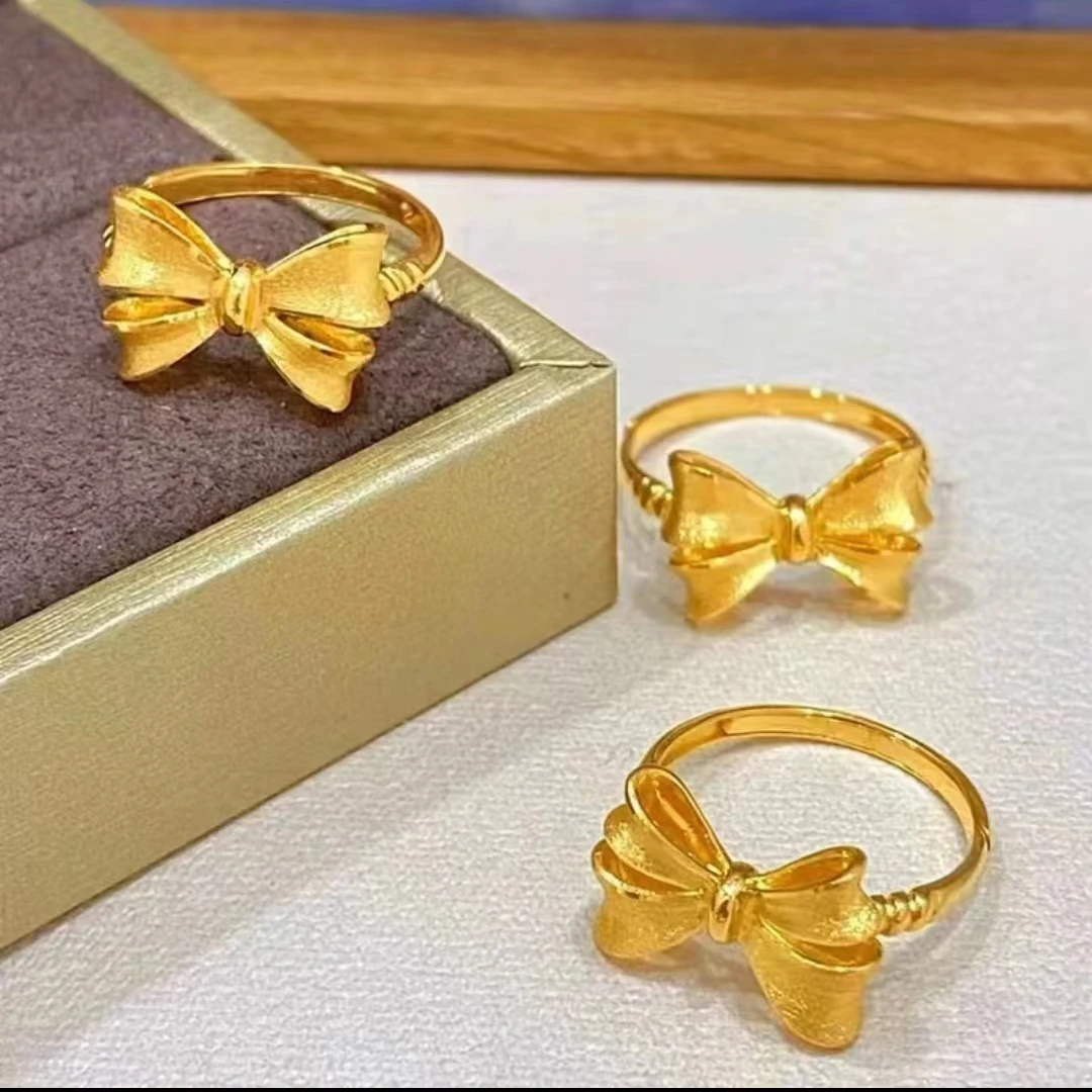 合金戒指 【在逃公主戒】时尚气质轻奢百搭甜美可爱金色