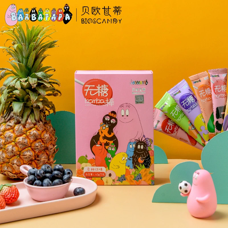 糖立方联名&贝欧甘蒂无糖barba棒VC益生菌儿童宝宝零食棒棒糖