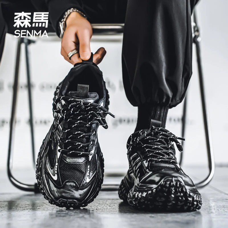 SENMA/森马冬季新款时尚老爹鞋厚底增高透气潮流鞋子官方正版男鞋