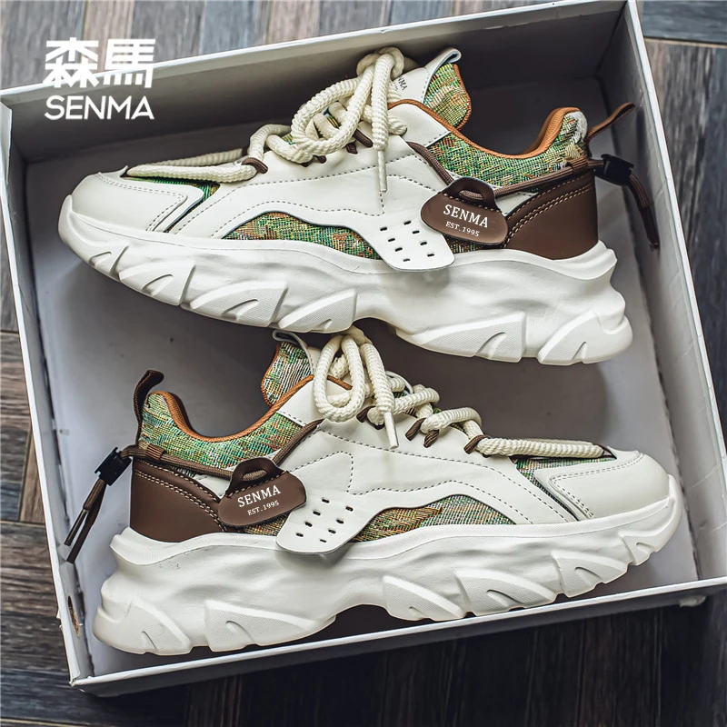 SENMA/森马男鞋秋季新款个性潮流老爹鞋青少年百搭厚底潮鞋子男款