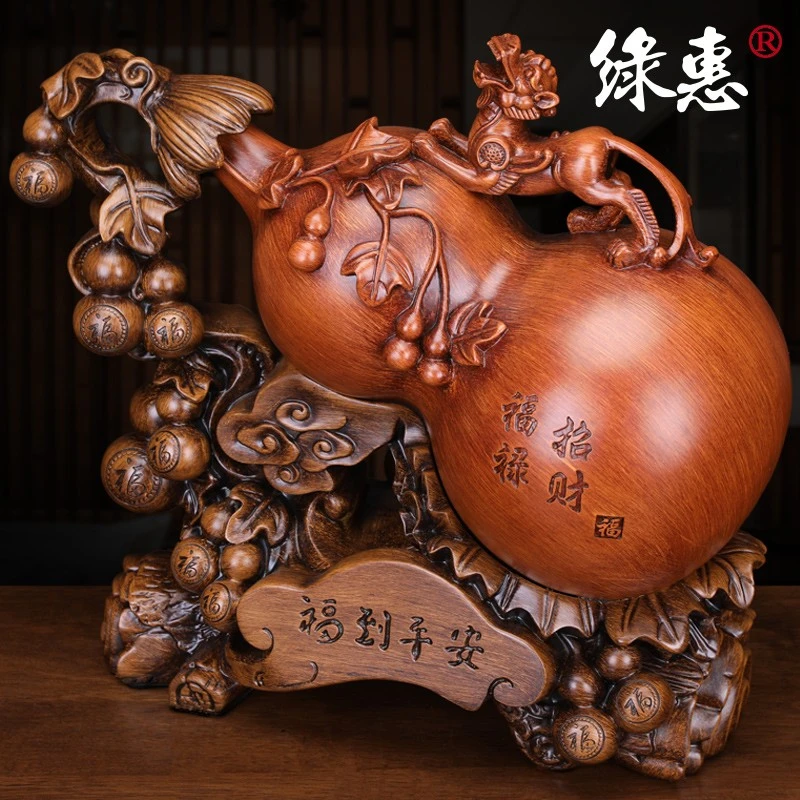 大号葫芦摆件福禄貔貅家居玄关客厅装饰品办公室开业乔迁之喜7175