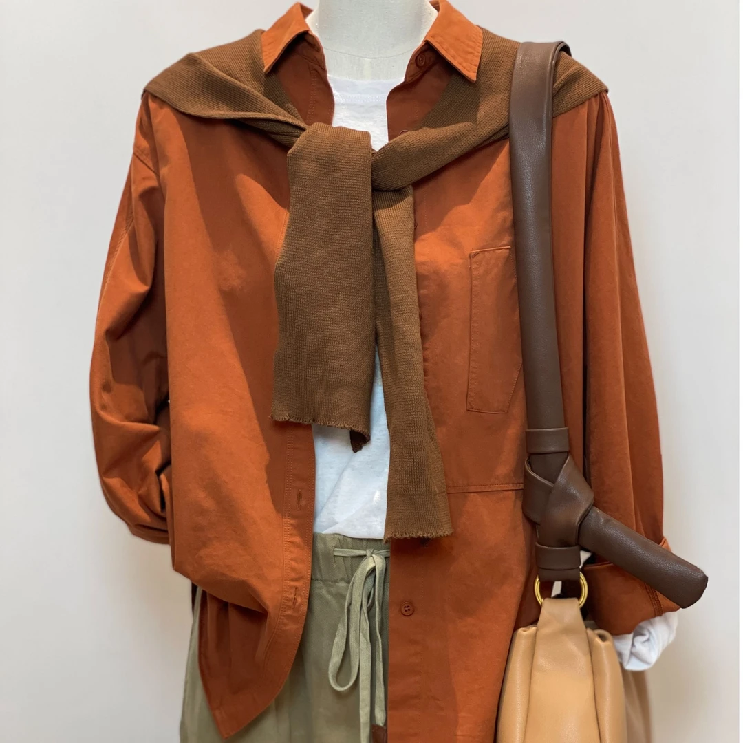 秋季时尚百搭长袖净衬衫