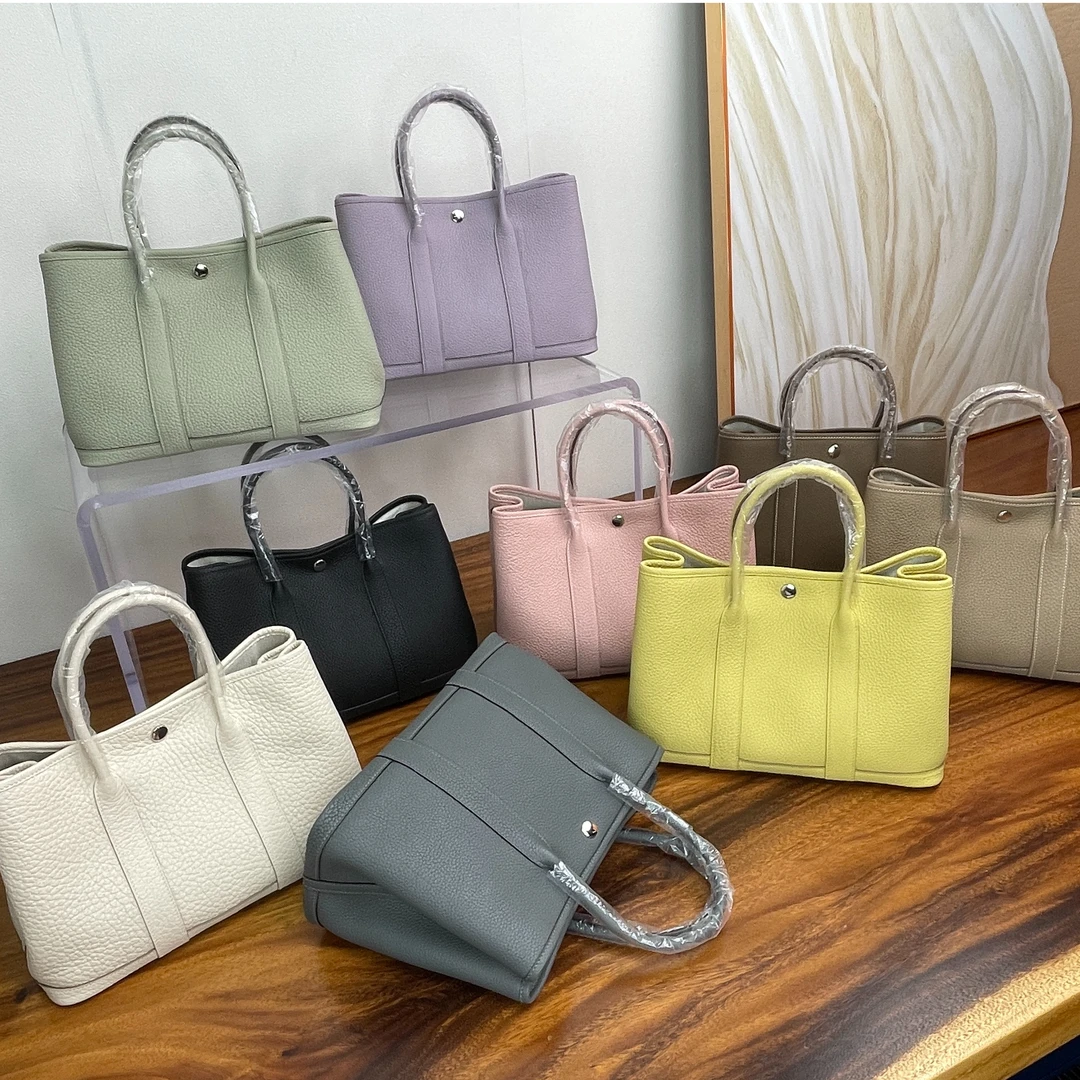 馨艺骐原厂对版手缝蜡线togo牛皮花园包大容量托特通勤手提包女