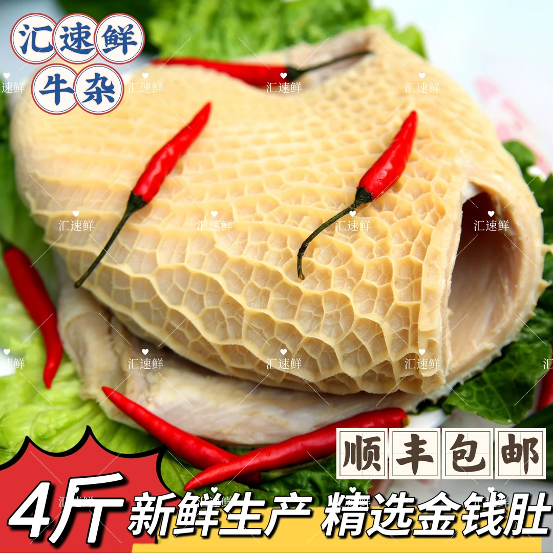 新鲜干净严选牛杂金钱肚4斤优质精选
