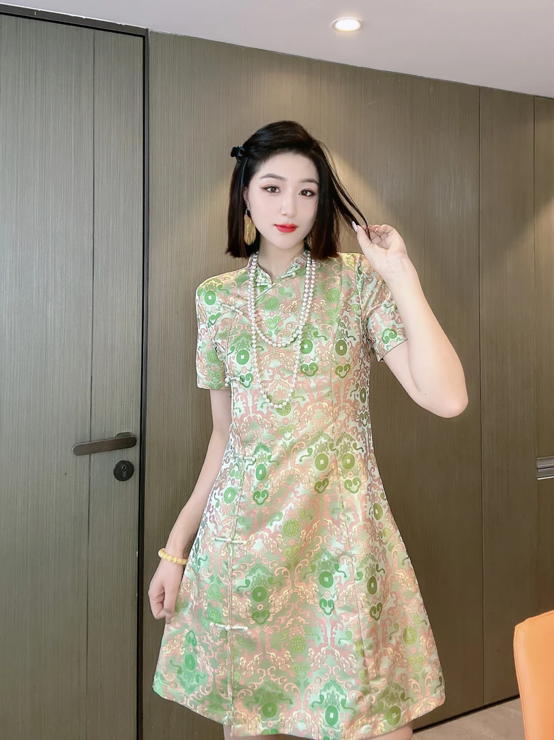 【玉如意】新中式原创连衣裙复古时尚中国风旗袍