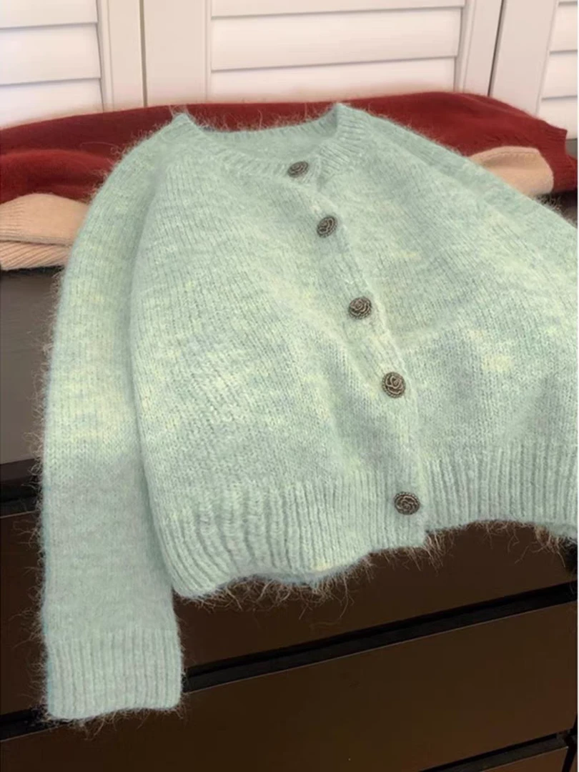 长袖针织衫毛衣女装上衣小香风气质短款时尚长袖针织衫毛衣女装