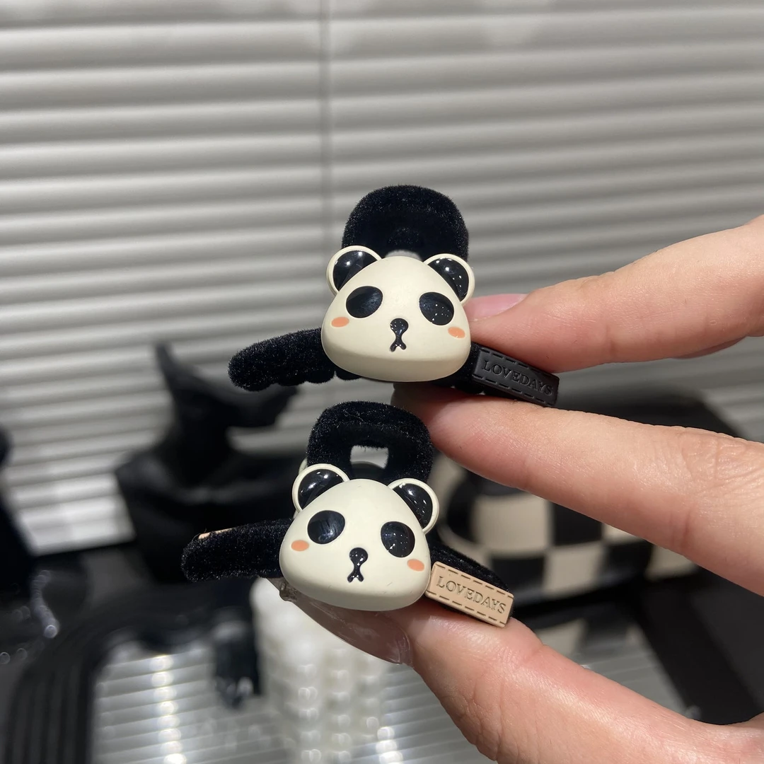 可爱网红卡通小熊猫刘海小抓夹气质可爱高颅顶抓夹头饰发夹百搭女