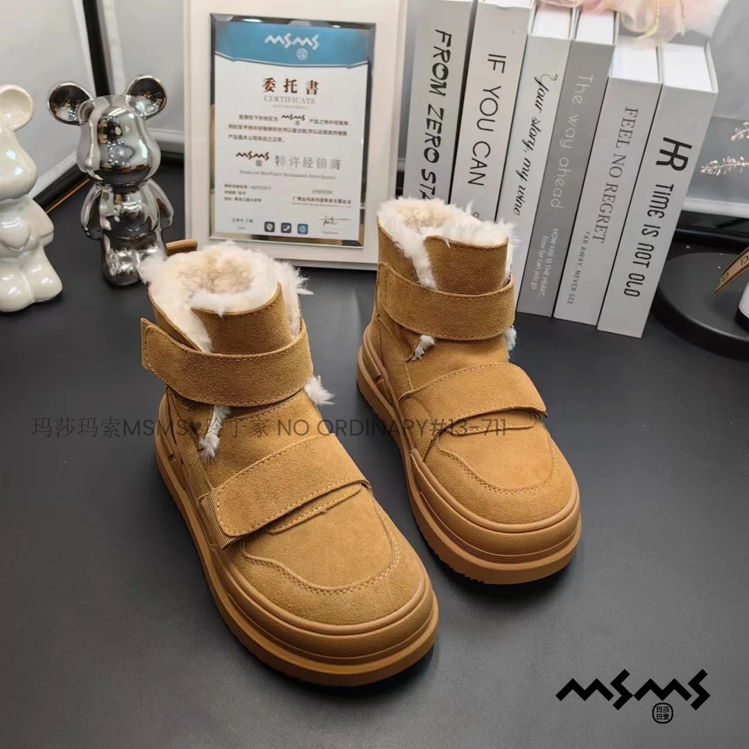 <玛莎玛索>冬季新款厚绒大棉高帮女雪地靴13-711时尚休闲厚底棉鞋