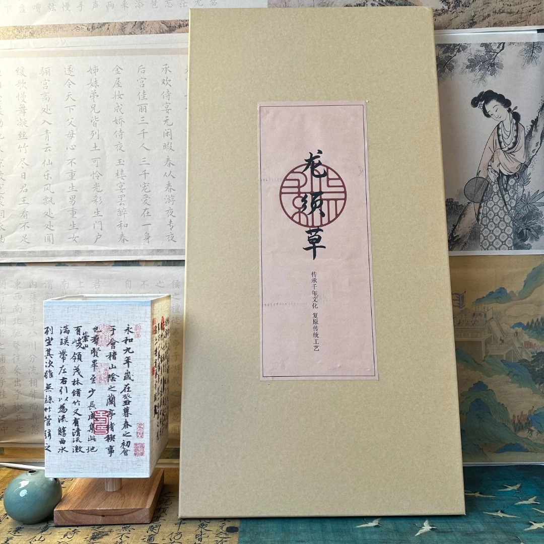 景阳阁天然纯手工龙须草加厚传统宣纸作品生宣书法国专用纸礼盒装