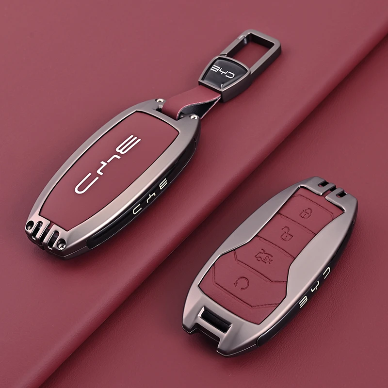 新款比亚迪宋l钥匙套唐dmi钥匙壳宋L秦L全包防摔钥匙套金属扣壳汉