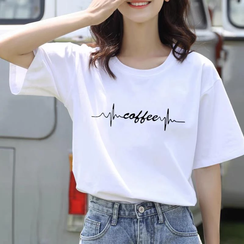 休闲印花女洋气ins网红爆款圆领韩版T恤简约可爱夏季外穿短袖T恤