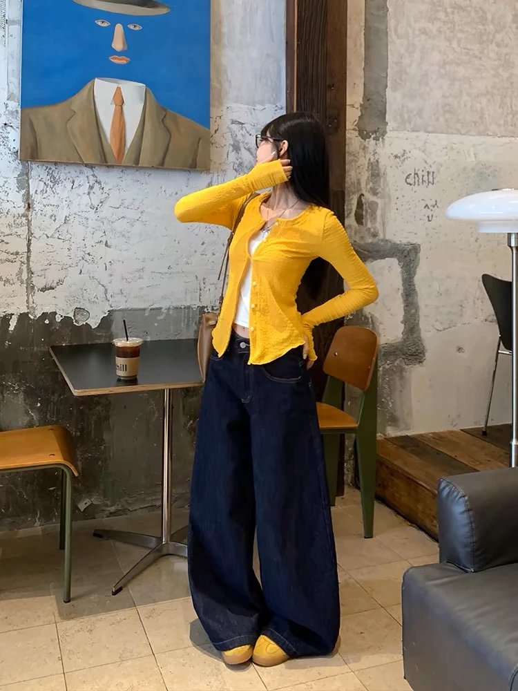 小小仟 针织开衫女早秋新款薄款修身时尚韩系长袖上衣外套