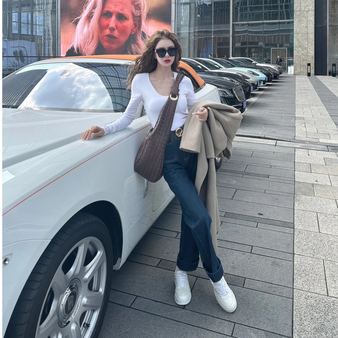 2024 秋冬MIKIHLEO'热销返场‘修身时尚纯色长袖打底(衣长53）