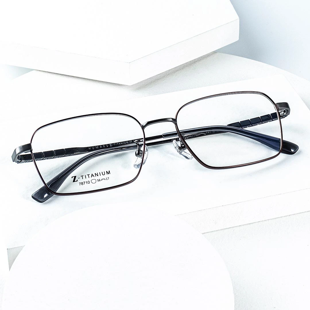 防蓝光辐射变色平光方框痞帅眼镜方框男超轻钛架近视护眼睛架钛架