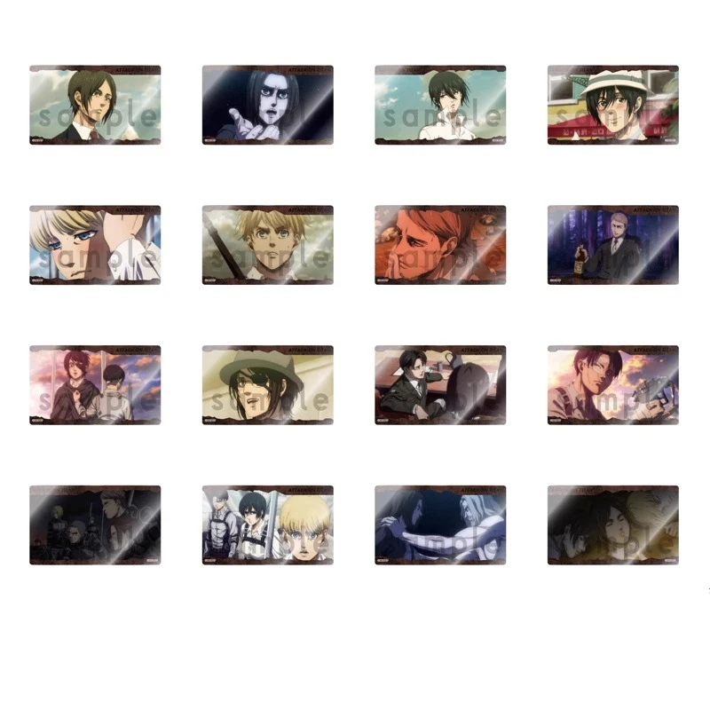 （拆盒）进击的巨人 透卡收藏卡片 名场面透卡 动漫周边【盲盒】