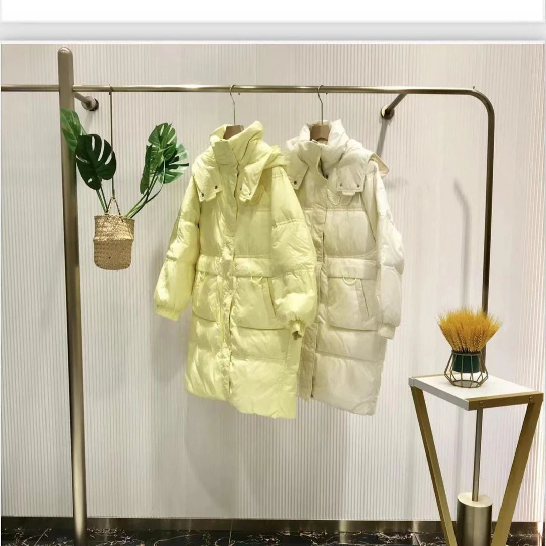 【北栀】韩版连帽大口袋宽松羽绒服810503