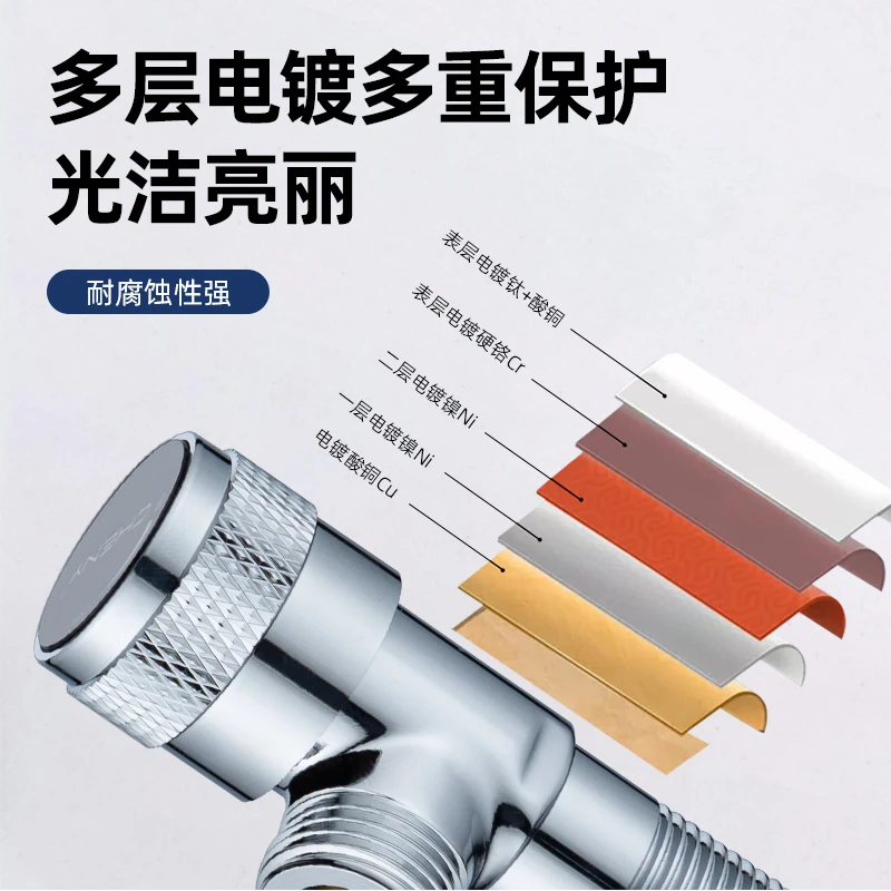 K哥严选 晨言角阀精铜转接加长螺纹陶瓷阀芯控制进水冷热通用安装