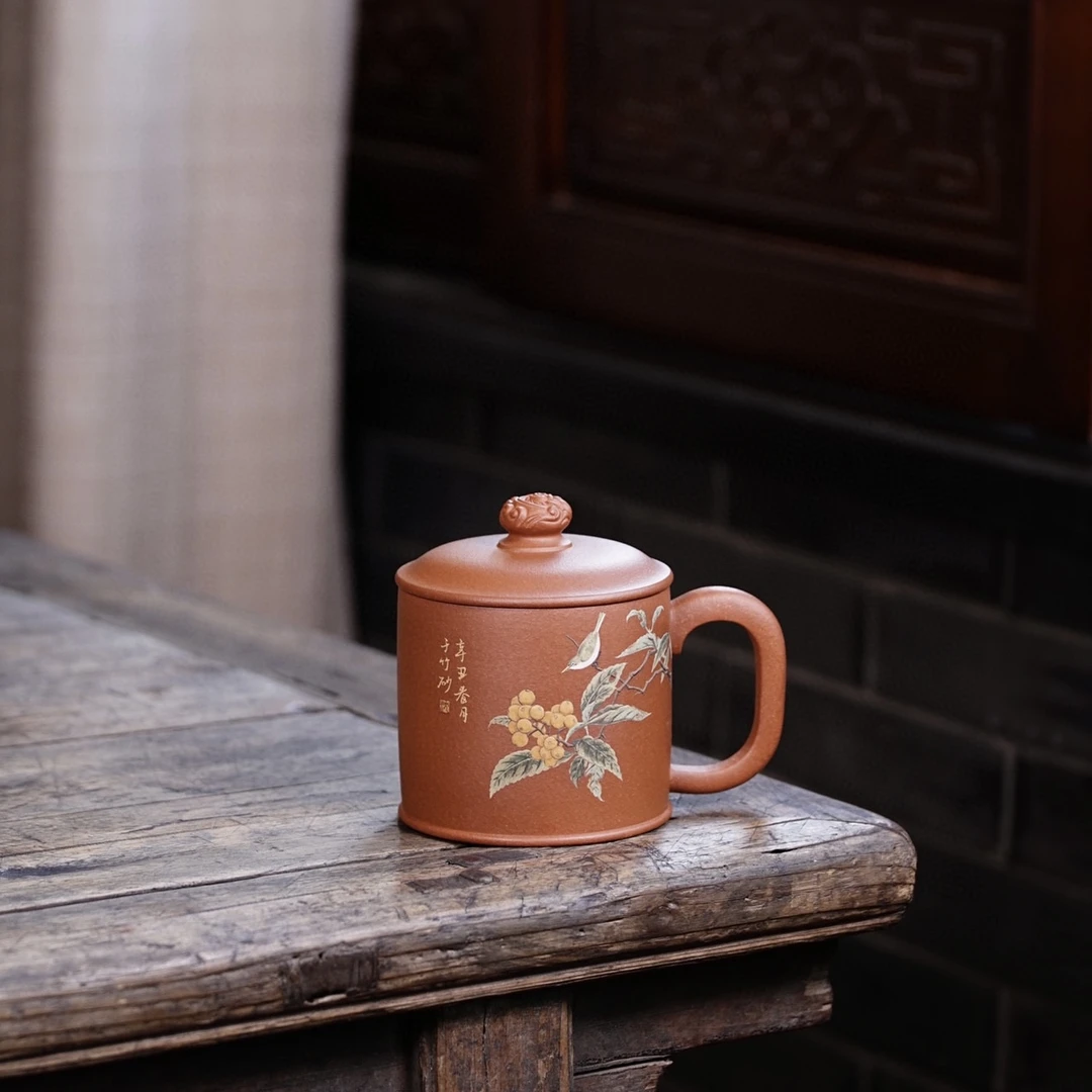 杯杯相传紫砂盖杯储立强紫砂杯办公杯主人杯降坡泥硕果累累王尹竹