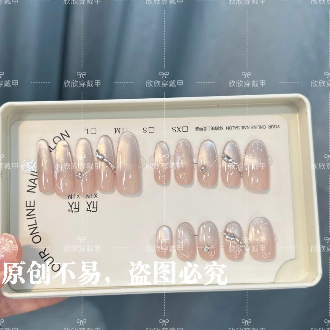 西西里岛-Hand-painted clear bow 纯手工穿戴甲 10片装