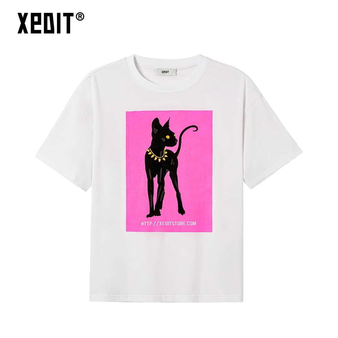 XEDIT STAGE系列圆领猫猫T恤