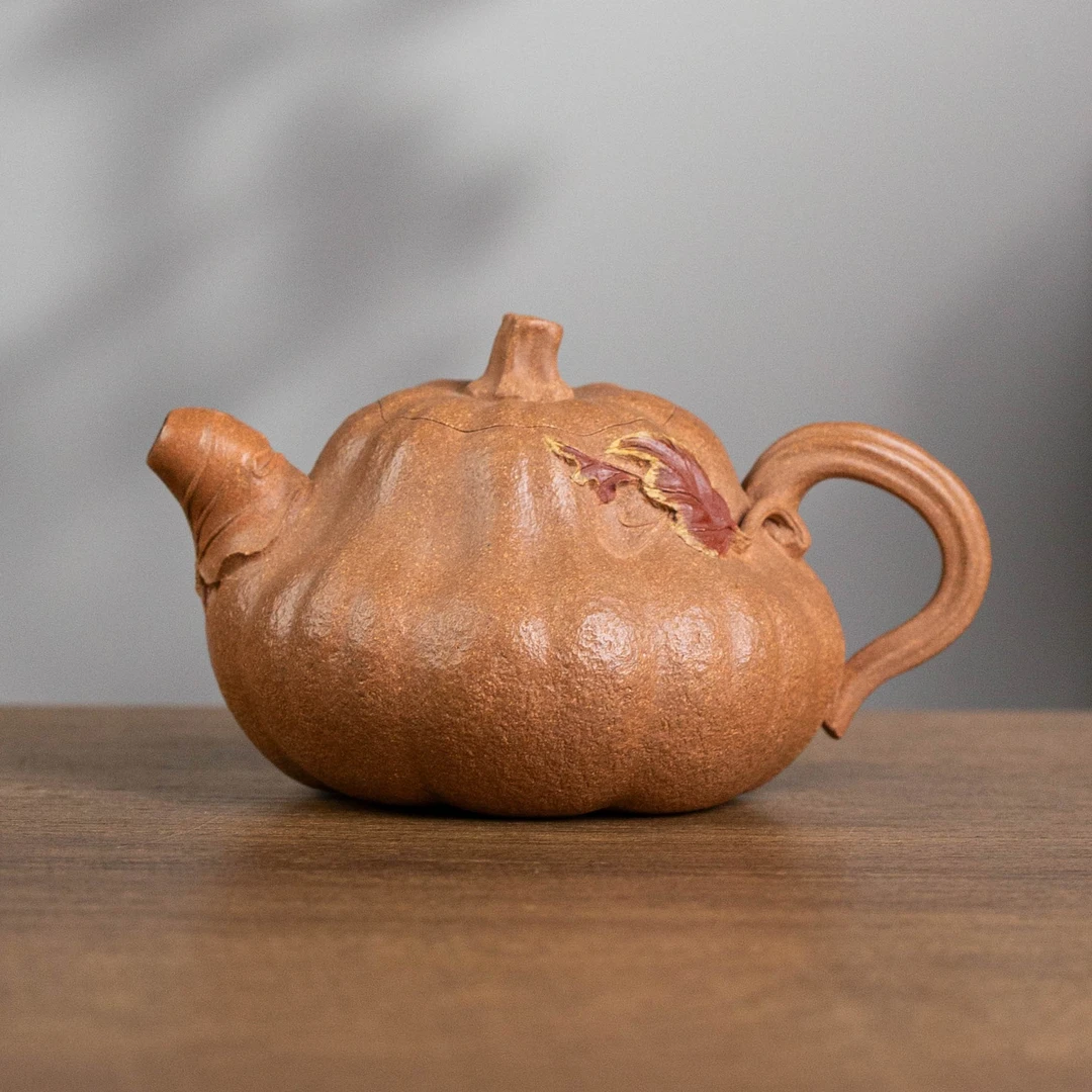 看评论！看评论！满分好评！秋天丰收硕果累累180cc《秋硕南瓜》紫砂壶