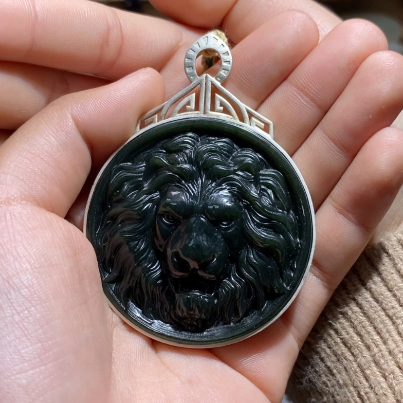 【闪购商品】和田玉挂件银S925镶嵌凉**人