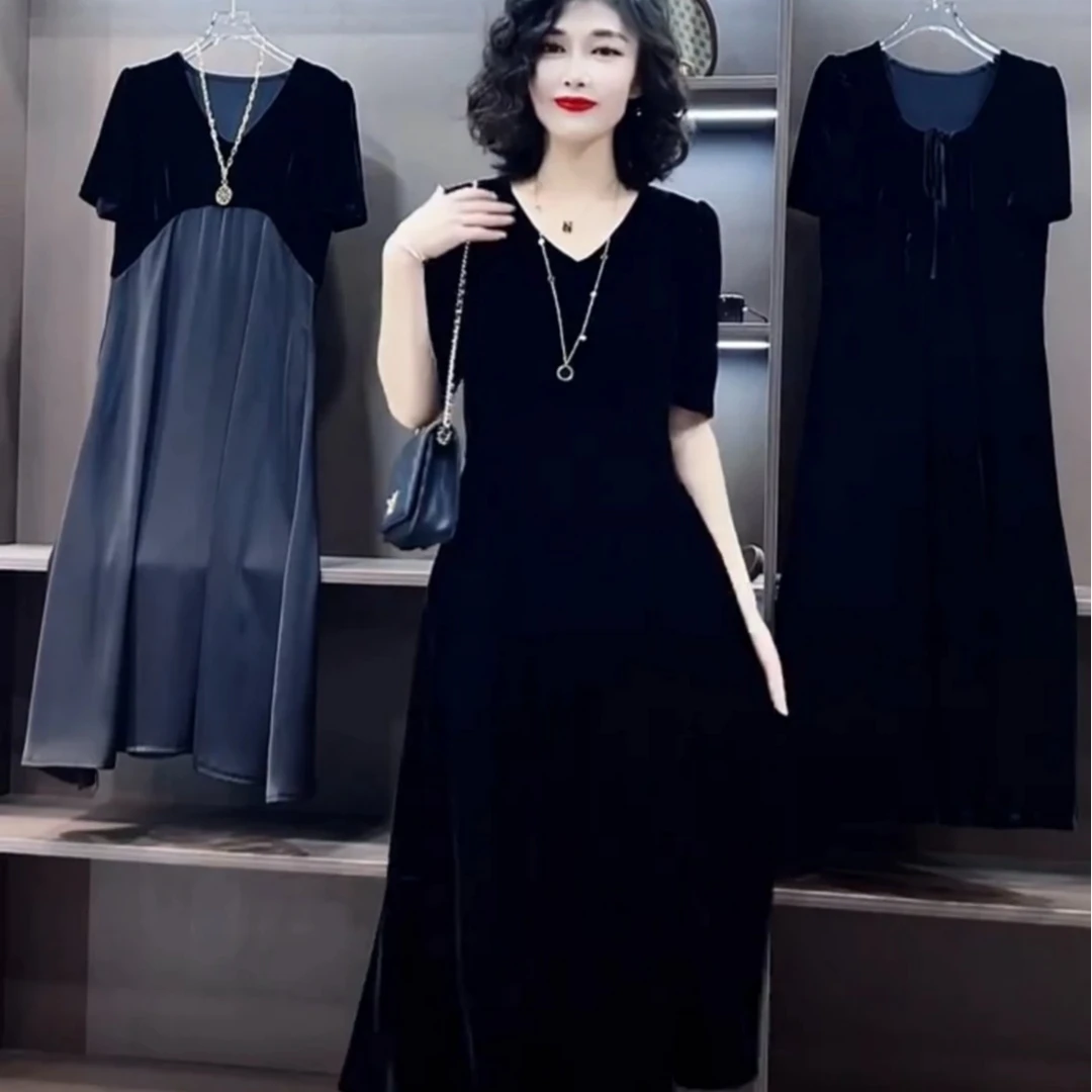 48小时大摆丝绒连衣裙清仓福利不加单